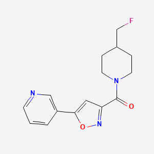 3-{3-[4-(Fluoromethyl)piperidine-1-carbonyl]-1,2-oxazol-5-yl}pyridine