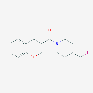 molecular formula C16H20FNO2 B12227689 1-(3,4-dihydro-2H-1-benzopyran-3-carbonyl)-4-(fluoromethyl)piperidine 