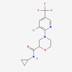 4-[3-chloro-5-(trifluoromethyl)pyridin-2-yl]-N-cyclopropylmorpholine-2-carboxamide