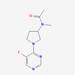 molecular formula C11H15FN4O B12227695 N-[1-(5-fluoropyrimidin-4-yl)pyrrolidin-3-yl]-N-methylacetamide 