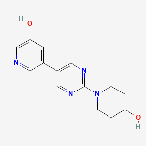 5-[2-(4-Hydroxypiperidin-1-yl)pyrimidin-5-yl]pyridin-3-ol