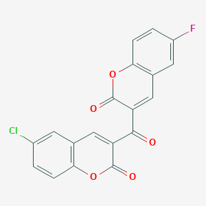 3-(6-Chloro-2-oxochromene-3-carbonyl)-6-fluorochromen-2-one