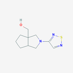 molecular formula C10H15N3OS B12227701 [2-(1,2,5-Thiadiazol-3-yl)-octahydrocyclopenta[c]pyrrol-3a-yl]methanol 