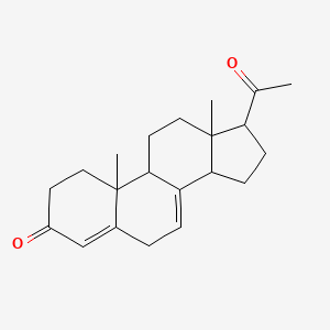 molecular formula C21H28O2 B12227709 17-Acetyl-10,13-dimethyl-1,2,6,9,11,12,14,15,16,17-decahydrocyclopenta[a]phenanthren-3-one 