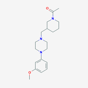 molecular formula C19H29N3O2 B12227748 1-(3-{[4-(3-Methoxyphenyl)piperazin-1-yl]methyl}piperidin-1-yl)ethan-1-one 