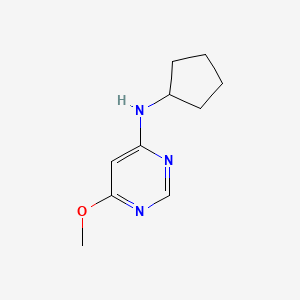 molecular formula C10H15N3O B12227758 N-cyclopentyl-6-methoxypyrimidin-4-amine 