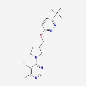 4-(3-{[(6-Tert-butylpyridazin-3-yl)oxy]methyl}pyrrolidin-1-yl)-5-fluoro-6-methylpyrimidine