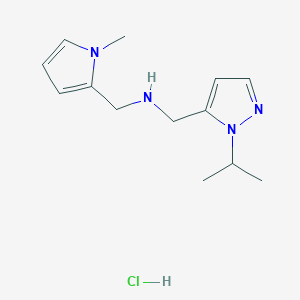 molecular formula C13H21ClN4 B12227803 1-(1-isopropyl-1H-pyrazol-5-yl)-N-[(1-methyl-1H-pyrrol-2-yl)methyl]methanamine 