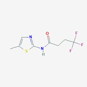 molecular formula C8H9F3N2OS B12227806 4,4,4-trifluoro-N-(5-methyl-1,3-thiazol-2-yl)butanamide 