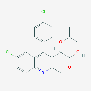 molecular formula C21H19Cl2NO3 B12227837 [6-Chloro-4-(4-chlorophenyl)-2-methyl-3-quinolinyl](isopropoxy)acetic acid 