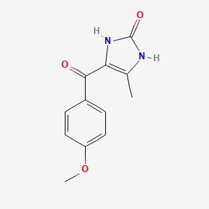 molecular formula C12H12N2O3 B1222784 2H-Imidazol-2-one, 1,3-dihydro-4-(4-methoxybenzoyl)-5-methyl- CAS No. 77671-29-5