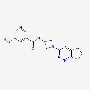 N-(1-{5H,6H,7H-cyclopenta[c]pyridazin-3-yl}azetidin-3-yl)-5-hydroxy-N-methylpyridine-3-carboxamide