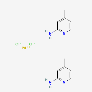 molecular formula C12H16Cl2N4Pd B1222785 2-Amino-4-picoline palladium chloride CAS No. 77839-67-9