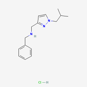 molecular formula C15H22ClN3 B12227857 benzyl[(1-isobutyl-1H-pyrazol-3-yl)methyl]amine 