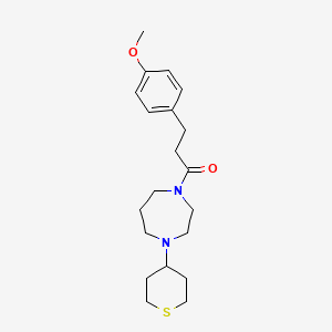 3-(4-Methoxyphenyl)-1-[4-(thian-4-yl)-1,4-diazepan-1-yl]propan-1-one