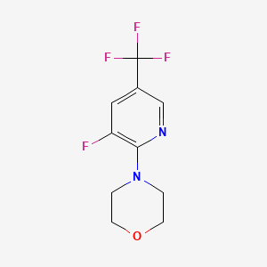 molecular formula C10H10F4N2O B12227909 4-[3-Fluoro-5-(trifluoromethyl)pyridin-2-YL]morpholine 