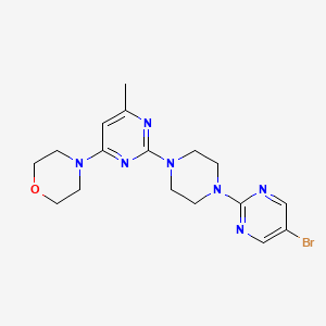 molecular formula C17H22BrN7O B12227912 4-{2-[4-(5-Bromopyrimidin-2-yl)piperazin-1-yl]-6-methylpyrimidin-4-yl}morpholine 