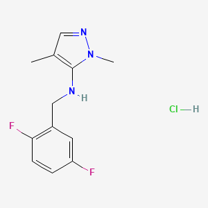 N-[(2,5-difluorophenyl)methyl]-2,4-dimethylpyrazol-3-amine;hydrochloride