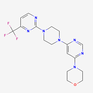 4-(6-{4-[4-(Trifluoromethyl)pyrimidin-2-yl]piperazin-1-yl}pyrimidin-4-yl)morpholine