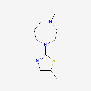 molecular formula C10H17N3S B12227944 1-Methyl-4-(5-methyl-1,3-thiazol-2-yl)-1,4-diazepane 