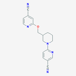 6-(3-{[(4-Cyanopyridin-2-yl)oxy]methyl}piperidin-1-yl)pyridine-3-carbonitrile