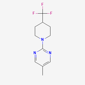 molecular formula C11H14F3N3 B12227979 5-Methyl-2-[4-(trifluoromethyl)piperidin-1-yl]pyrimidine 