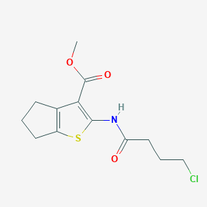 methyl 2-[(4-chlorobutanoyl)amino]-5,6-dihydro-4H-cyclopenta[b]thiophene-3-carboxylate