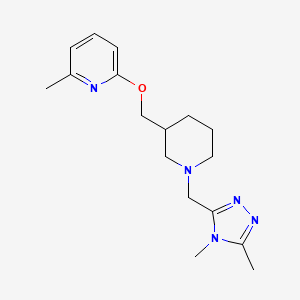 molecular formula C17H25N5O B12228001 2-({1-[(4,5-dimethyl-4H-1,2,4-triazol-3-yl)methyl]piperidin-3-yl}methoxy)-6-methylpyridine 