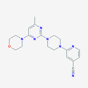 2-{4-[4-Methyl-6-(morpholin-4-yl)pyrimidin-2-yl]piperazin-1-yl}pyridine-4-carbonitrile