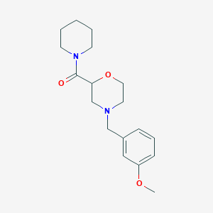 4-[(3-Methoxyphenyl)methyl]-2-(piperidine-1-carbonyl)morpholine