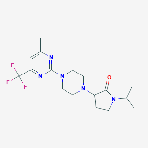 3-{4-[4-Methyl-6-(trifluoromethyl)pyrimidin-2-yl]piperazin-1-yl}-1-(propan-2-yl)pyrrolidin-2-one