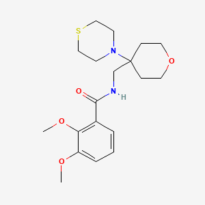 molecular formula C19H28N2O4S B12228028 2,3-dimethoxy-N-{[4-(thiomorpholin-4-yl)oxan-4-yl]methyl}benzamide 