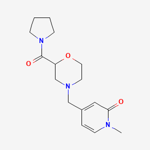 1-Methyl-4-{[2-(pyrrolidine-1-carbonyl)morpholin-4-yl]methyl}-1,2-dihydropyridin-2-one