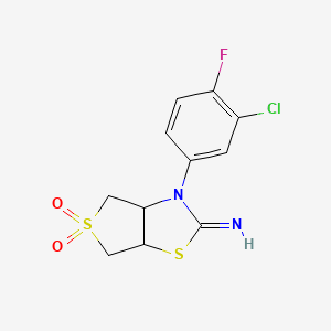 3-(3-chloro-4-fluorophenyl)tetrahydrothieno[3,4-d][1,3]thiazol-2(3H)-imine 5,5-dioxide