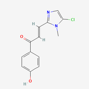 molecular formula C13H11ClN2O2 B12228088 (2E)-3-(5-chloro-1-methylimidazol-2-yl)-1-(4-hydroxyphenyl)prop-2-en-1-one CAS No. 889284-61-1