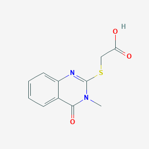 molecular formula C11H10N2O3S B12228097 (3-Methyl-4-oxo-3,4-dihydro-quinazolin-2-ylsulfanyl)-acetic acid 