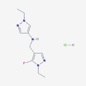 1-ethyl-N-[(1-ethyl-5-fluoropyrazol-4-yl)methyl]pyrazol-4-amine;hydrochloride