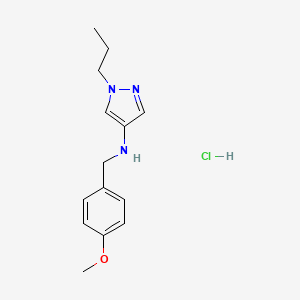 N-[(4-methoxyphenyl)methyl]-1-propylpyrazol-4-amine;hydrochloride