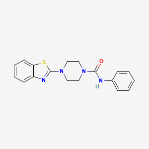 molecular formula C18H18N4OS B1222813 4-(1,3-benzothiazol-2-yl)-N-phenyl-1-piperazinecarboxamide 
