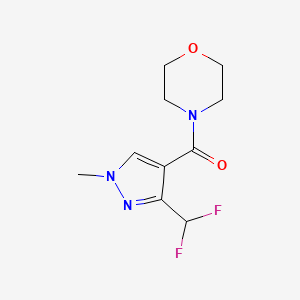 molecular formula C10H13F2N3O2 B12228133 4-[3-(difluoromethyl)-1-methyl-1H-pyrazole-4-carbonyl]morpholine 