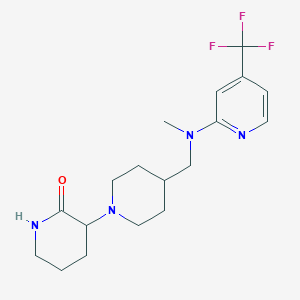 4-({Methyl[4-(trifluoromethyl)pyridin-2-yl]amino}methyl)-[1,3'-bipiperidine]-2'-one