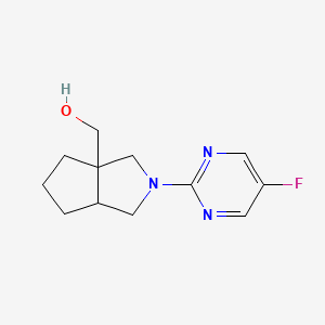 molecular formula C12H16FN3O B12228153 [2-(5-Fluoropyrimidin-2-yl)-octahydrocyclopenta[c]pyrrol-3a-yl]methanol 