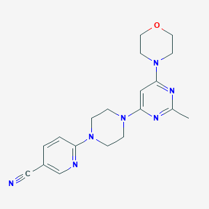 6-{4-[2-Methyl-6-(morpholin-4-yl)pyrimidin-4-yl]piperazin-1-yl}pyridine-3-carbonitrile