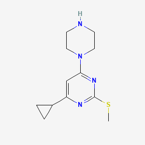 4-Cyclopropyl-2-(methylsulfanyl)-6-(piperazin-1-yl)pyrimidine