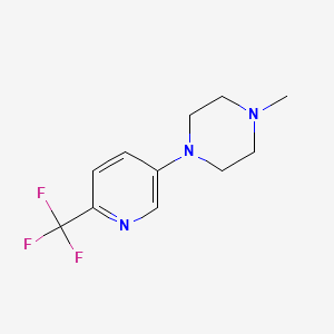 molecular formula C11H14F3N3 B12228202 1-Methyl-4-[6-(trifluoromethyl)pyridin-3-yl]piperazine 