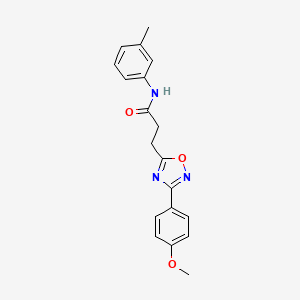 molecular formula C19H19N3O3 B1222821 3-[3-(4-methoxyphenyl)-1,2,4-oxadiazol-5-yl]-N-(3-methylphenyl)propanamide 
