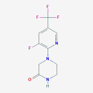 4-[3-Fluoro-5-(trifluoromethyl)pyridin-2-yl]piperazin-2-one