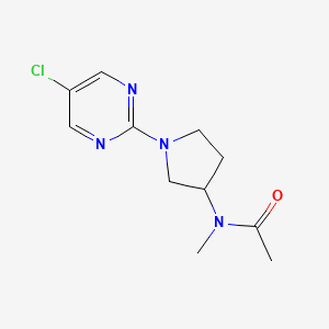 molecular formula C11H15ClN4O B12228224 N-[1-(5-chloropyrimidin-2-yl)pyrrolidin-3-yl]-N-methylacetamide 