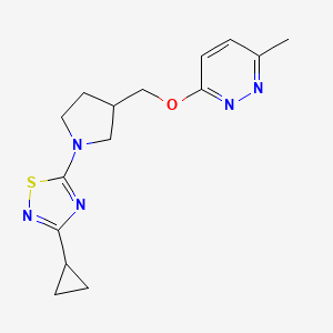 3-{[1-(3-Cyclopropyl-1,2,4-thiadiazol-5-yl)pyrrolidin-3-yl]methoxy}-6-methylpyridazine