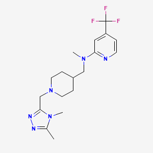 N-({1-[(4,5-dimethyl-4H-1,2,4-triazol-3-yl)methyl]piperidin-4-yl}methyl)-N-methyl-4-(trifluoromethyl)pyridin-2-amine